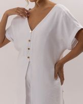 Blusa-Tunica-Alfaiataria-Twill-Botoes-Personalizados-Branco
