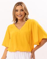 Blusa-Balone-Viscose-Mangas-Amplas-Amarelo-