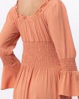 Vestido-Longo-Viscose-Textura-Linho-Decote-Transpassado-Terracota
